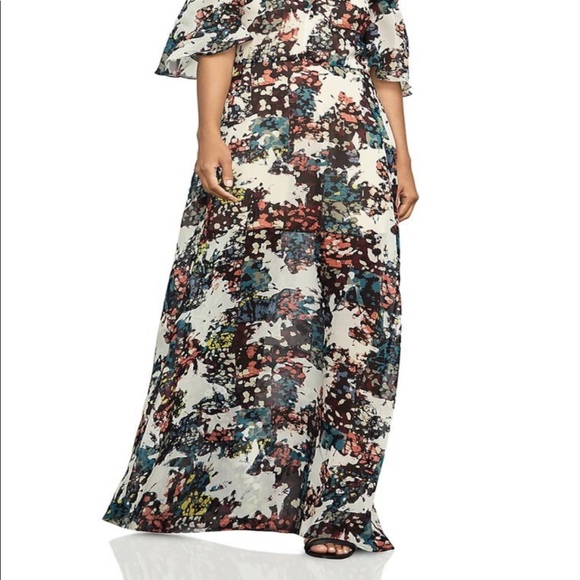 🆕BCBGMAXAZRIA Kelley Off-The-Shoulder Halter Gown - Picture 6 of 9